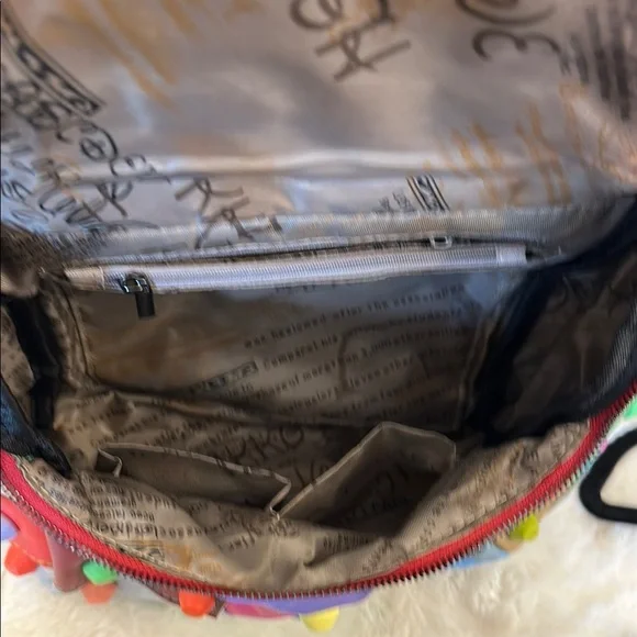 NWOT Red and Purple Shoulder Bags with Playful Patterns - Picture 4 of 4